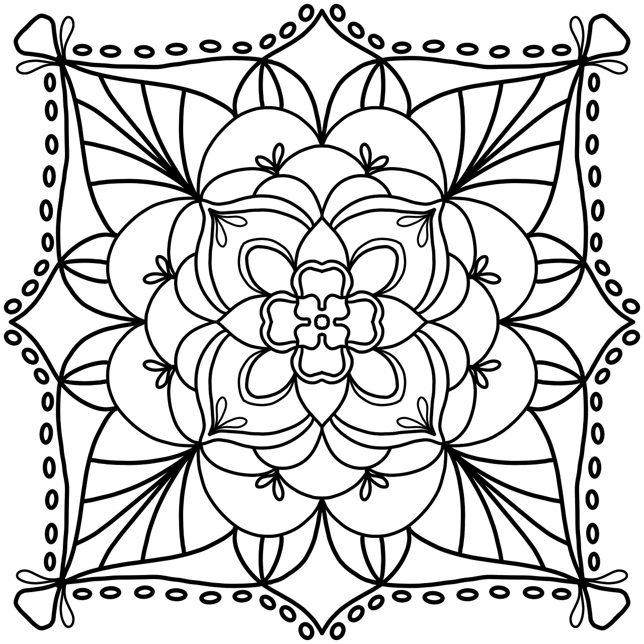 Kleurrijke mandala voegt rust toe. Kleurrijke mandala voegt rust toe.